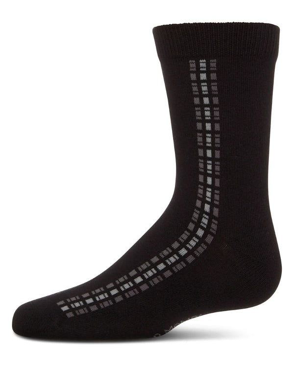 MEMOI <br> Vertical Dashed Line Crew Socks