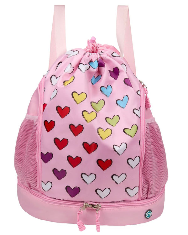 MEMOI <BR> Multicolor Hearts Camp Bag