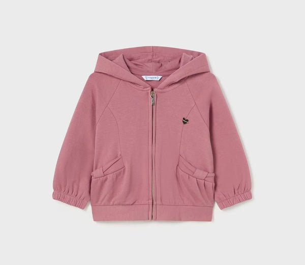 MAYORAL <BR> Bow Pocket Zip-Up Hoodie