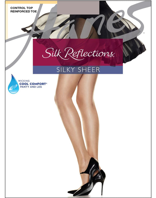 SILK REFLECTIONS <br> Reinfored Toe (Control Top)