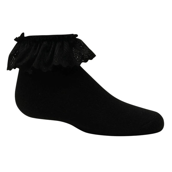 ZUBII <BR> Textures Ruffle Ankle Sock