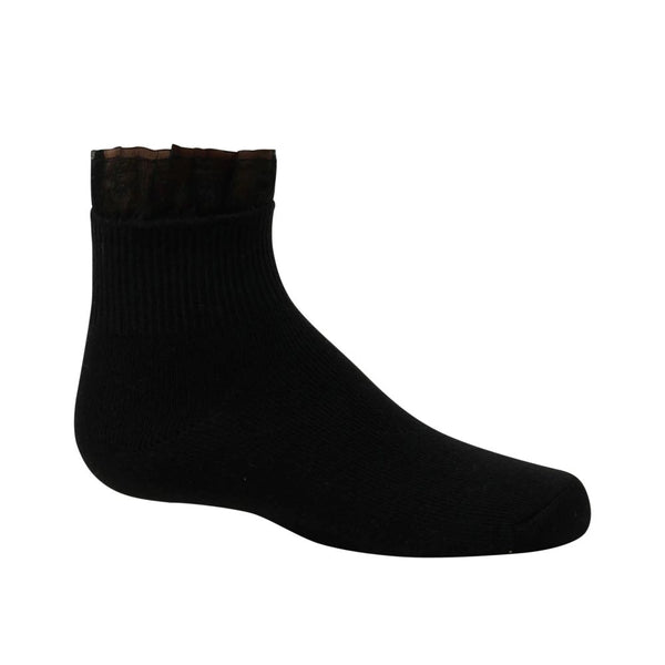 ZUBII <BR> Thin Elastic Ruffle Ankle Sock