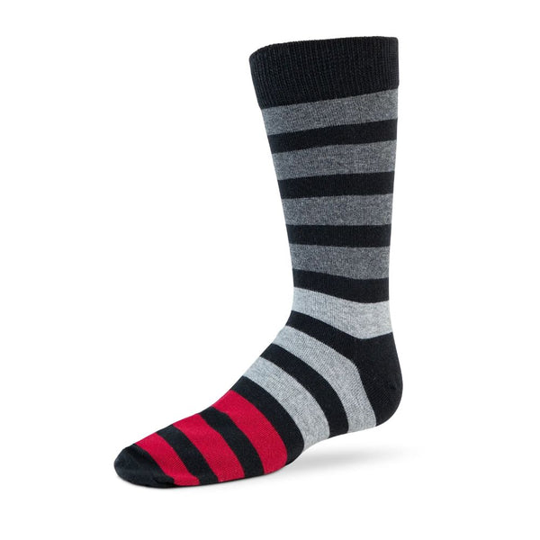 ZUBII  <BR> Wide Stripe Crew Sock