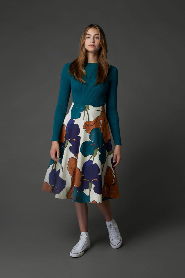 Naomi Iris Print Skirt