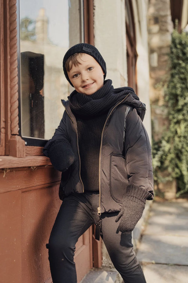 ZUBII <BR> Fur Lines Foldover Beanie