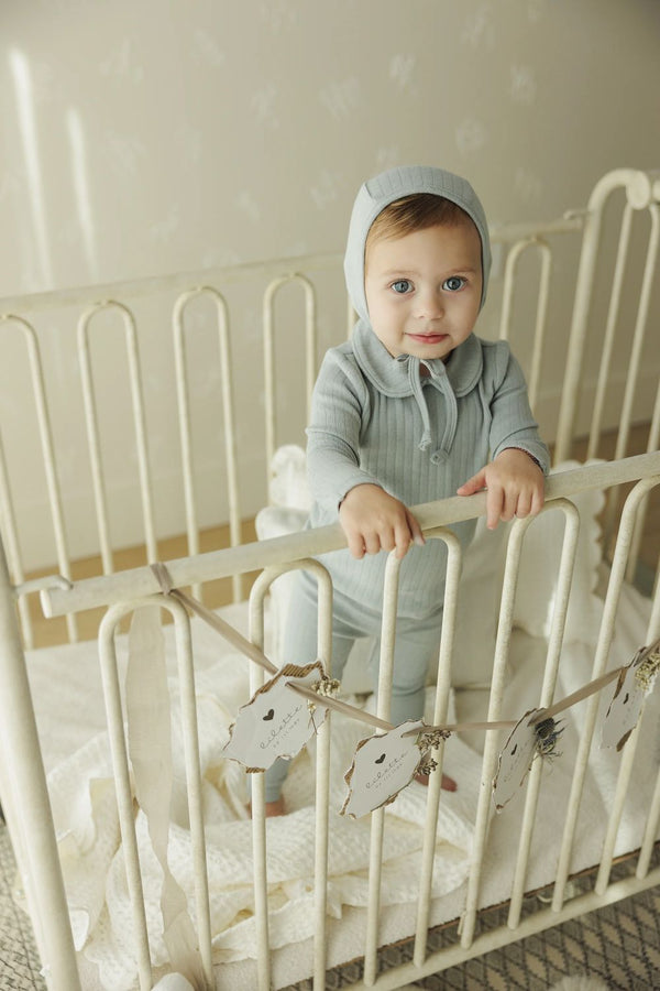 LILETTE <BR> Fine Pointelle Collar Layette Set