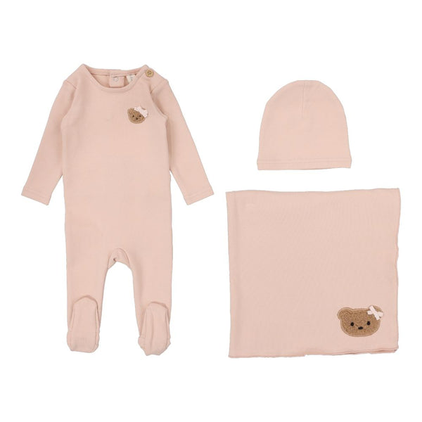 LILETTE <BR> Bear Applique Layette Set
