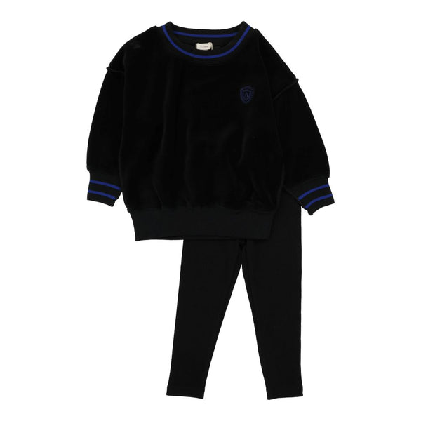 ANALOGIE <BR> Boys Velour Sweatshirt Set