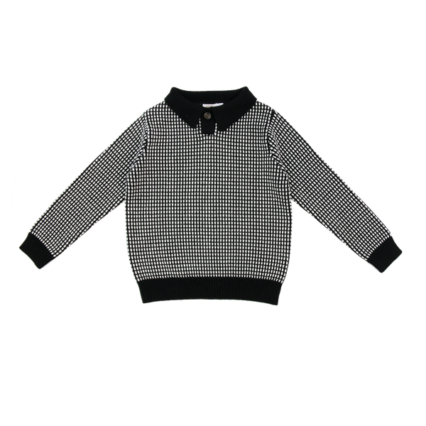 COCO BLANC <BR> Boys Collared Sweater