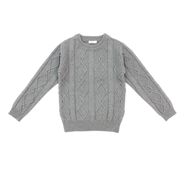 COCO BLANC <BR> Diamond Crew Sweater