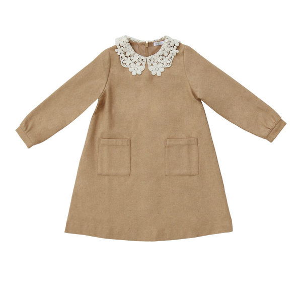 COCO BLANC <BR> Lace Collar Dress