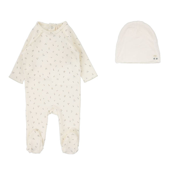 LILETTE <BR> Cherry Print Footie Set