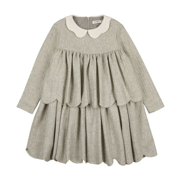 COCO BLANC <BR> Scalloped Dress