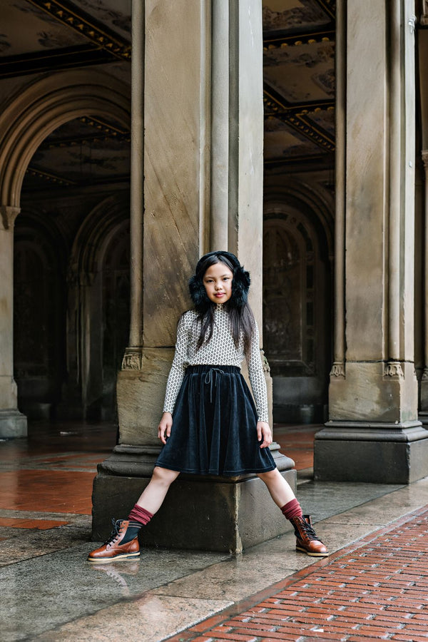 ANALOGIE <BR> Velour Circle Skirt