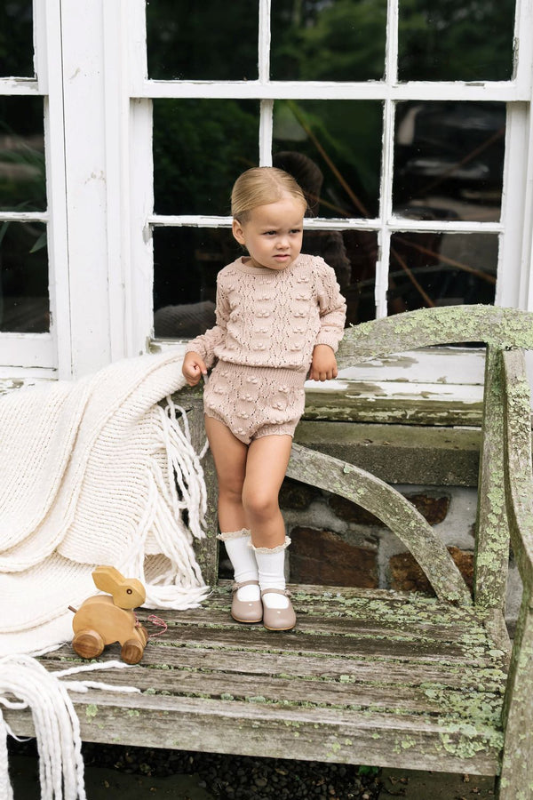 ANALOGIE <BR> Baby Girl Knit Romper