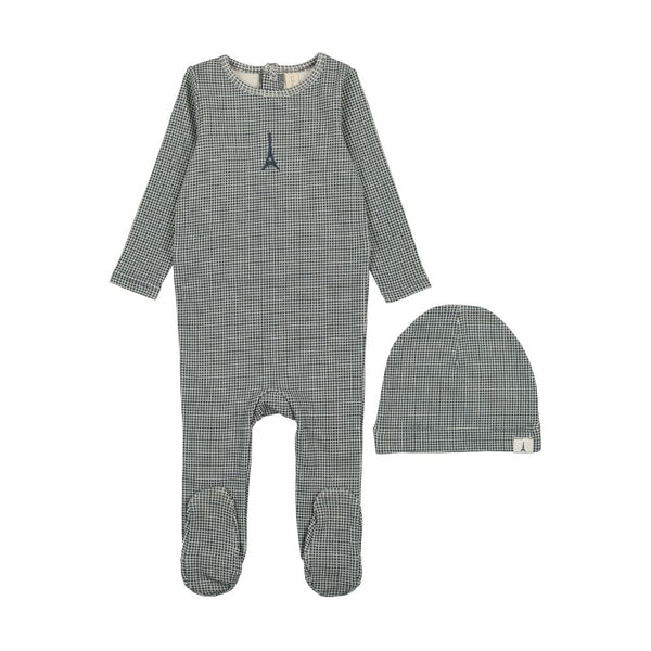 LILETTE <BR> Gingham Print Footie Set
