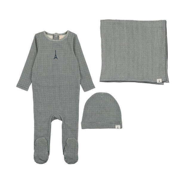 LILETTE <BR> Gingham Print Layette Set