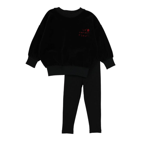 ANALOGIE <BR> Girls Velour Sweatshirt Set