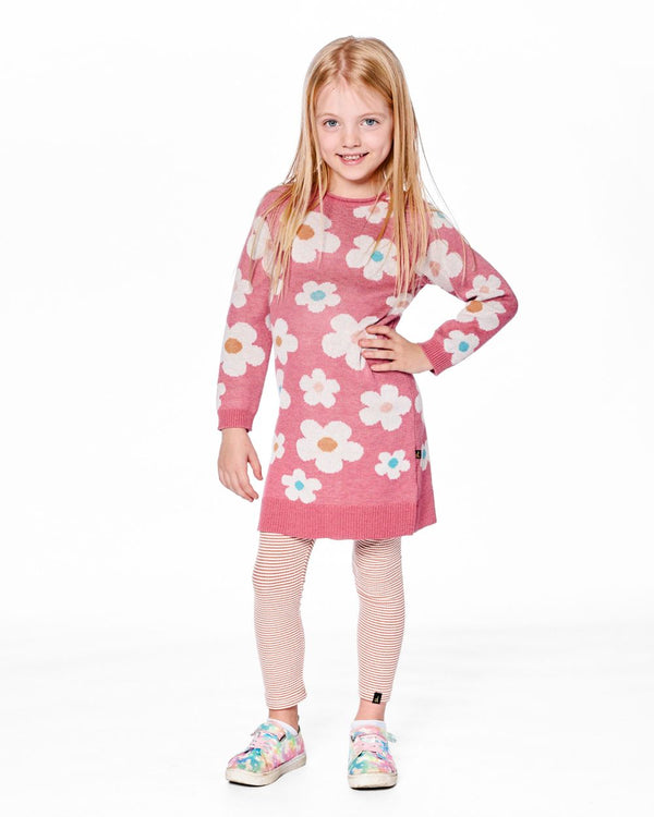 DEUX PAR DEUX <BR> Jacquard Flowers Knit Dress
