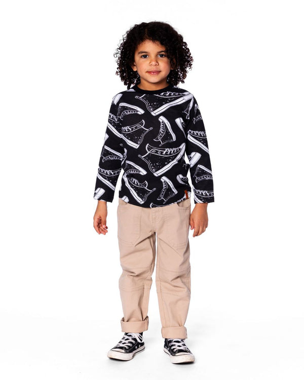 DEUX PAR DEUX <BR> Sneaker Printed Tee