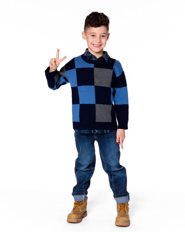 DEUX PAR DEUX <BR> Colorblock Sweater