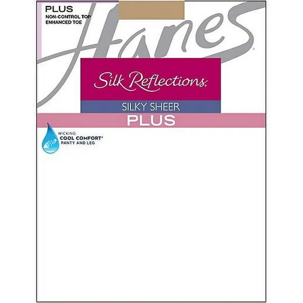 SILK REFLECTIONS <br> Plus Size Reinforced Toe (Non-Control Top)