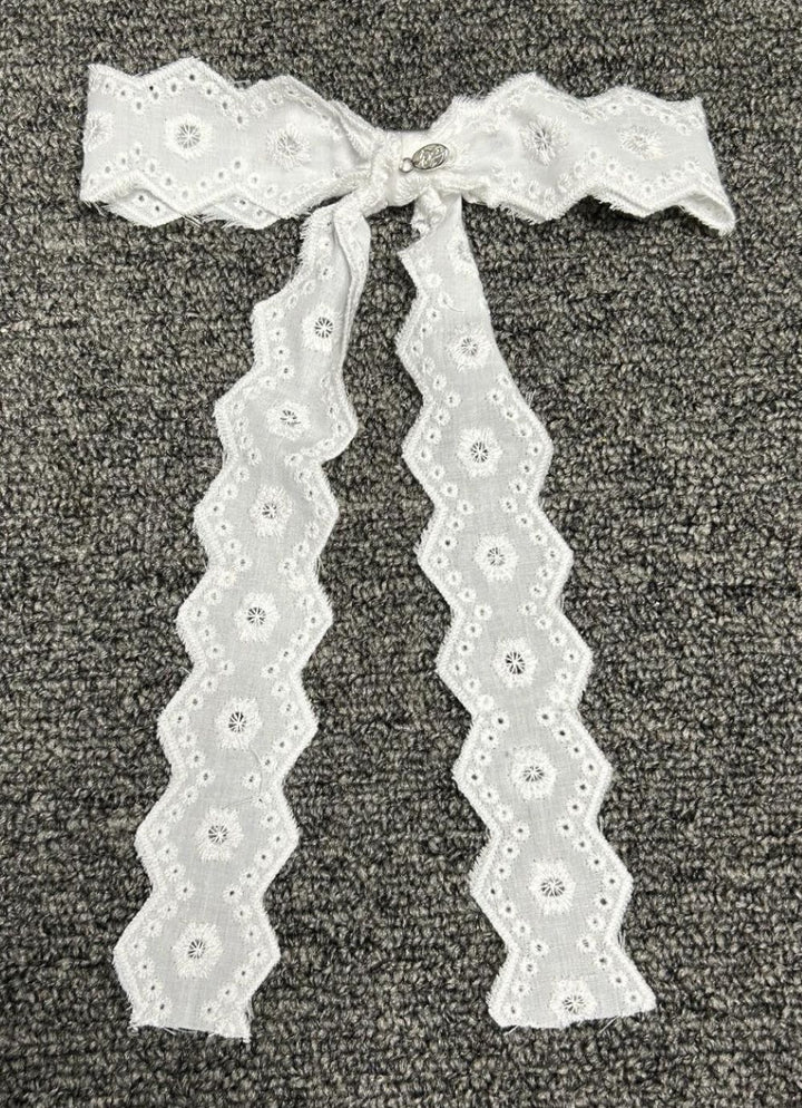Ric Rac Eyelet Bow Clip – B'Dazzle