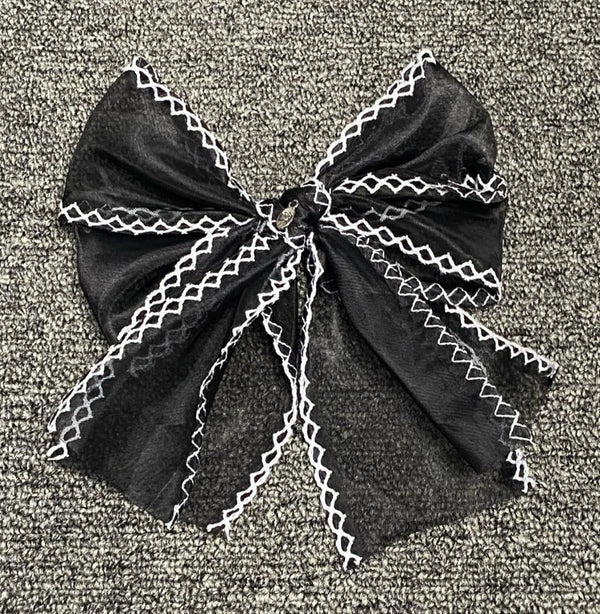 Ric Rac Organza Bow Clip