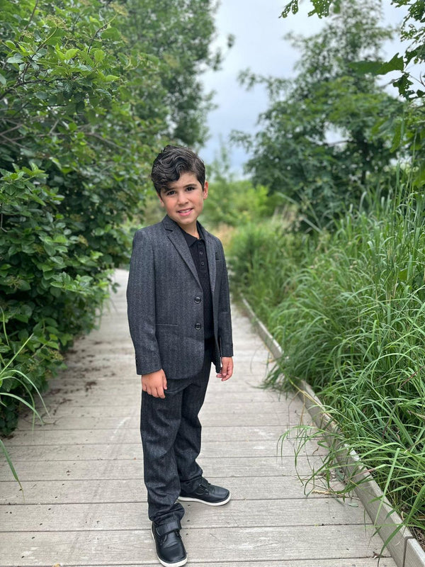 LEO & ZACHARY <BR> Printed Stretch Suit (FW25)