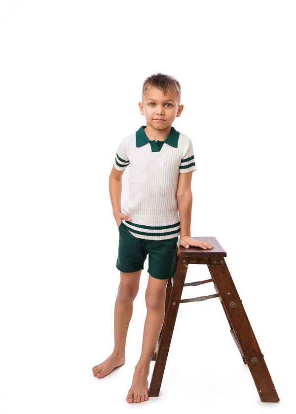 PANTHER <BR> Linen Shorts