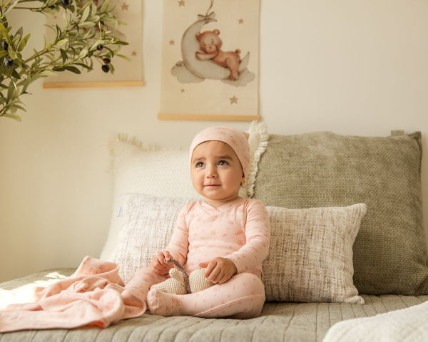 CUDDLE & COO <BR> Strawberry Print Stretchie