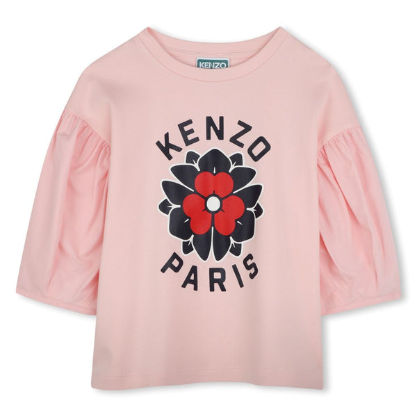 KENZO <BR> Branded Flower Print Tee