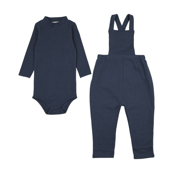 KIN & KIN <BR> Back Pocket Overall & Mockneck Onesie