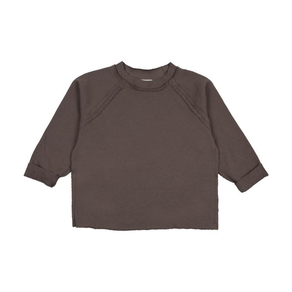 KIN & KIN <BR> Raglan Sleeve Raw Edge Sweatshirt