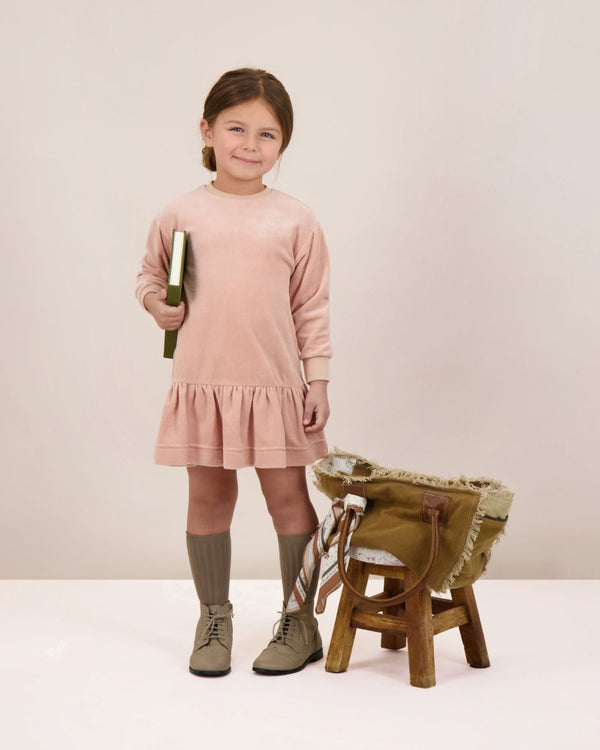 ANALOGIE <BR> Rhinestone Velour Dress