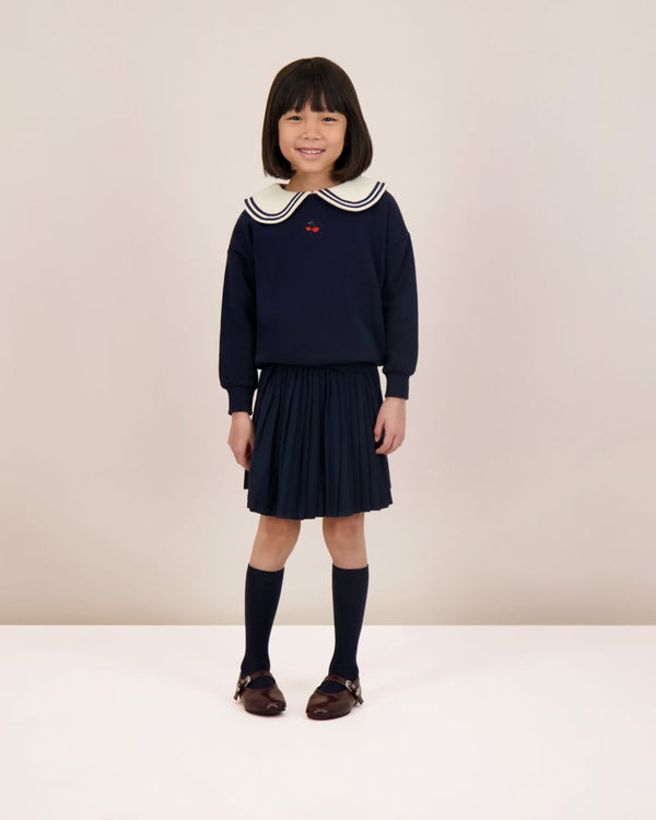 ANALOGIE <BR> Embroidered Cherry Sweatshirt
