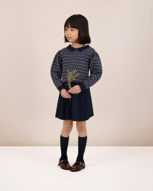 ANALOGIE <BR> Floral Knit Sweater