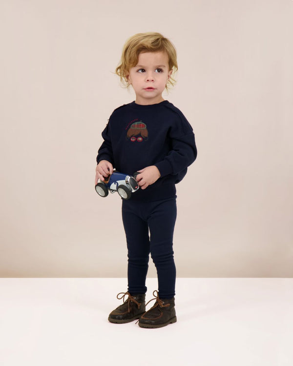 ANALOGIE <BR> Plaid Detail Boys Sweatshirt
