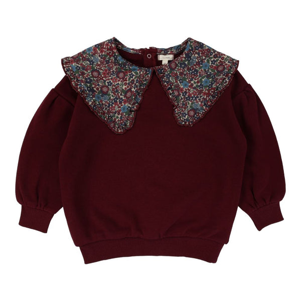 ANANLOGIE <BR> Floral Collar Sweatshirt