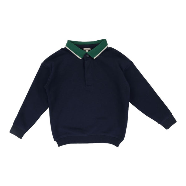 ANANLOGIE <BR> Varsity Sweatshirt Polo