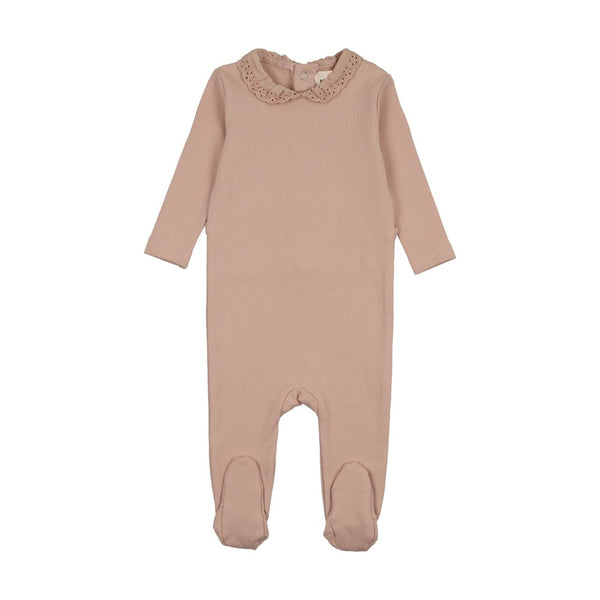 MEMA KNITS <BR> Lace Collar Footie