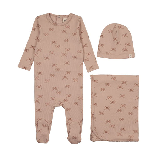 MEMA KNITS <BR> Bow Print 3PC Set
