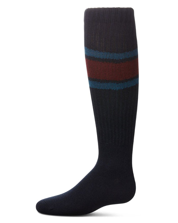 MEMOI <BR> Chevron V Knee Sock