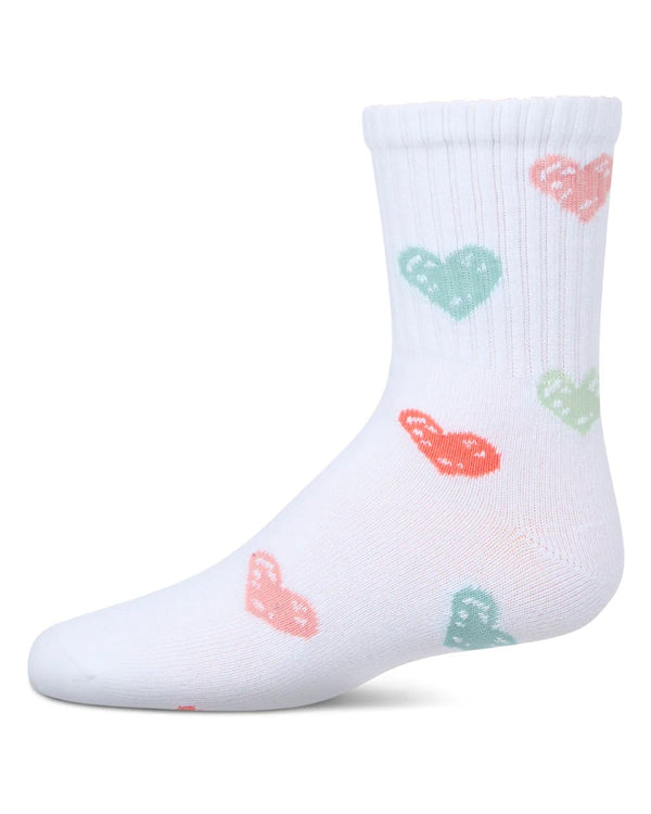 MEMOI <br> Multi Graffiti Heart Crew Sock