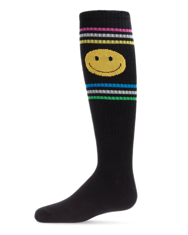 Multi Stripe Smiley Knee Sock