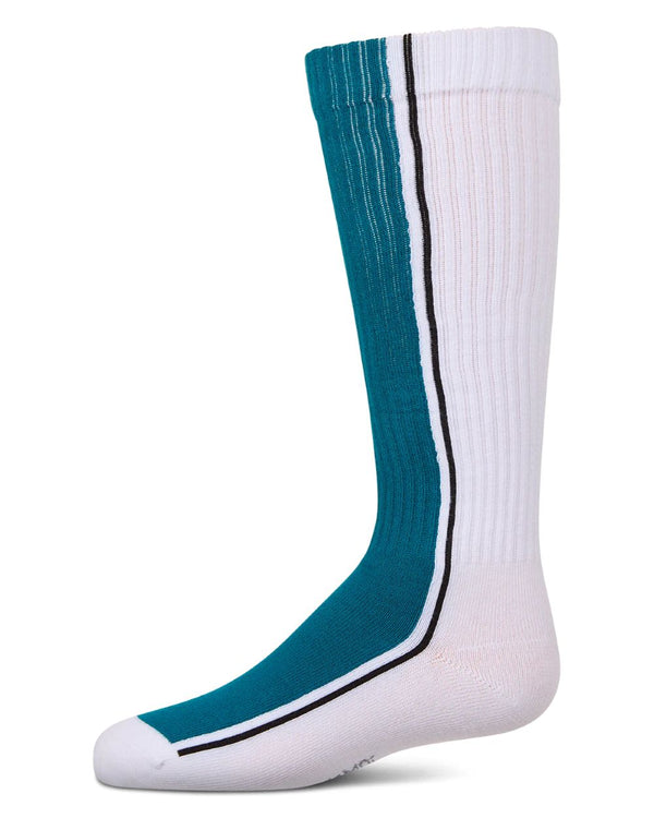 MEMOI <br> Color Block Stripe Knee Sock