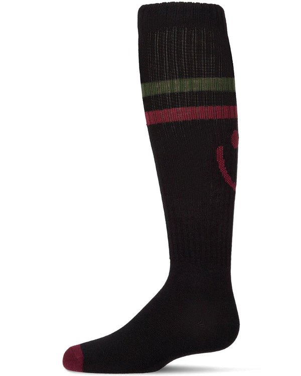 MEMOI <BR> Smile Stripe Knee Sock