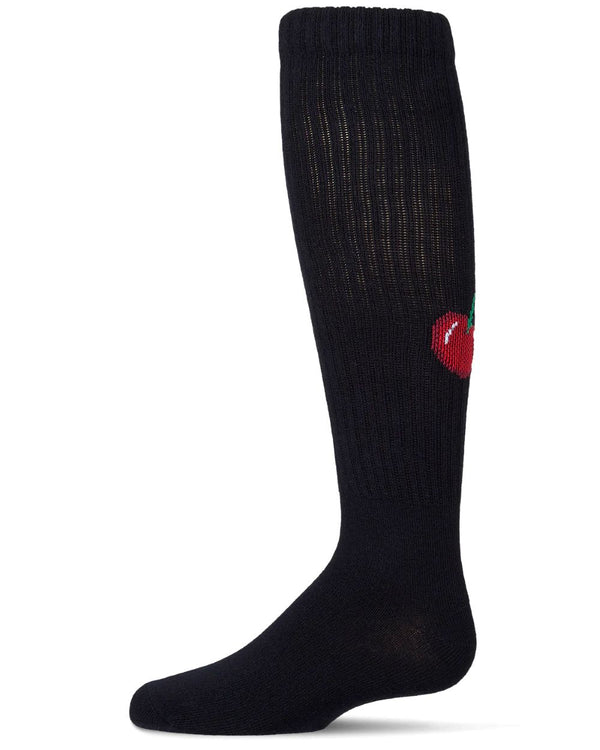 MEMOI <BR> Back Cherry Knee Sock