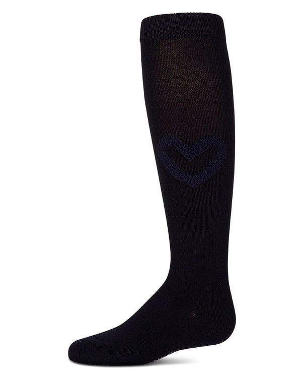 MEMOI <BR> Fuzzy Heart Knee Sock