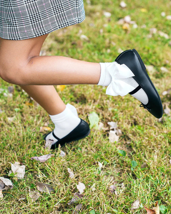 Silky Side Bow Ankle Socks